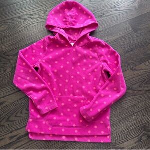 Girls Fleece Polka Dots Pink Hoodie Size 7/8 Years